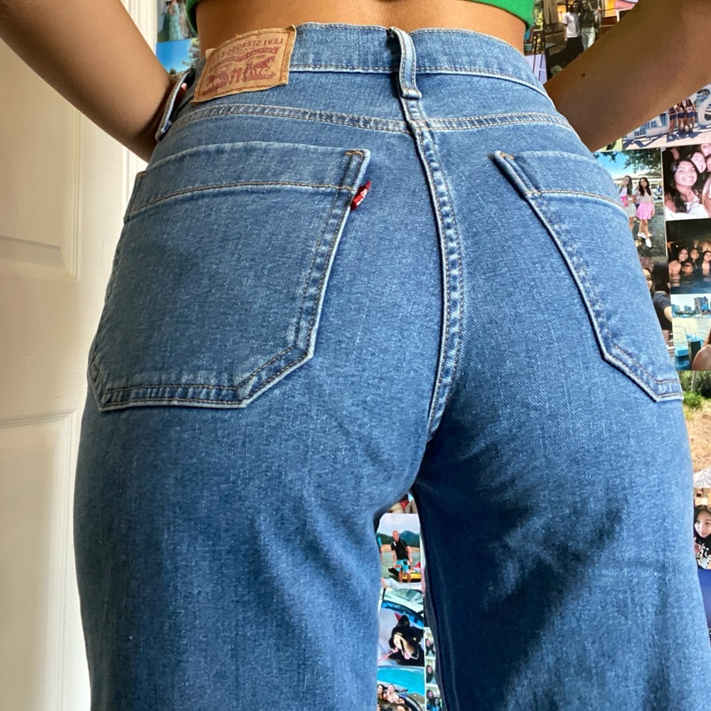 Levi’s mile high cropped wide leg jeans